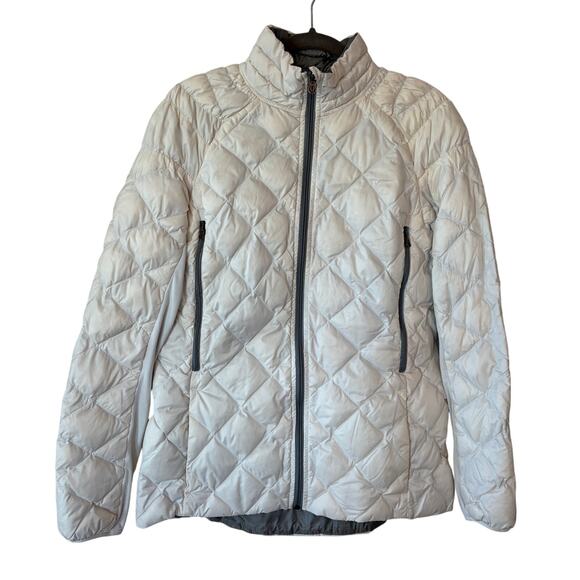 Lululemon women's down jacket 12 white insulated quilted full zip pockets - Picture 1 of 12